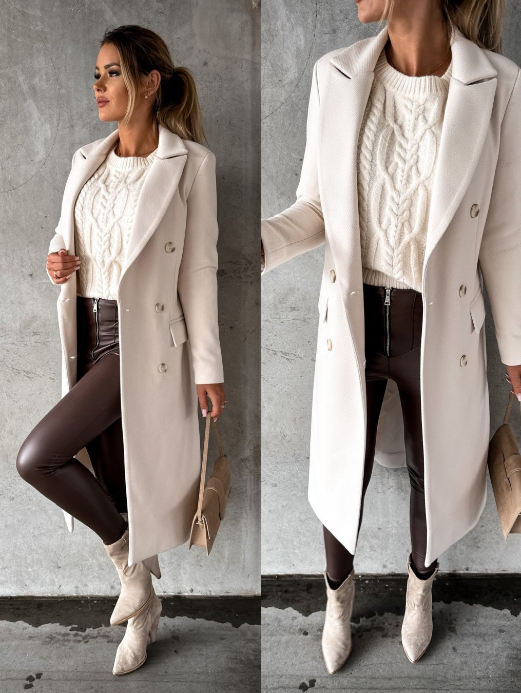 Elegant Wool Coat – Tijdloze Lange Jas