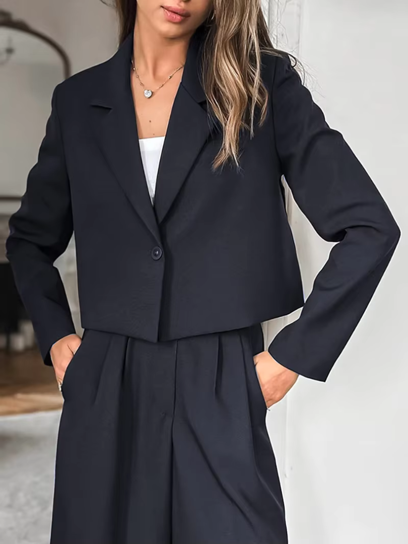 Boss Mode Suit – Elegante Blazer & Wide Pants