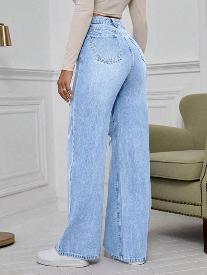 Urban Chic High Waist Ripped Jeans