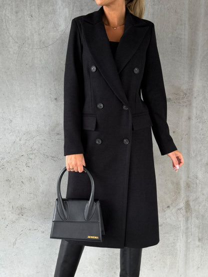 Elegant Wool Coat – Tijdloze Lange Jas