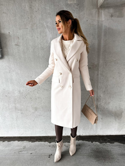 Elegant Wool Coat – Tijdloze Lange Jas