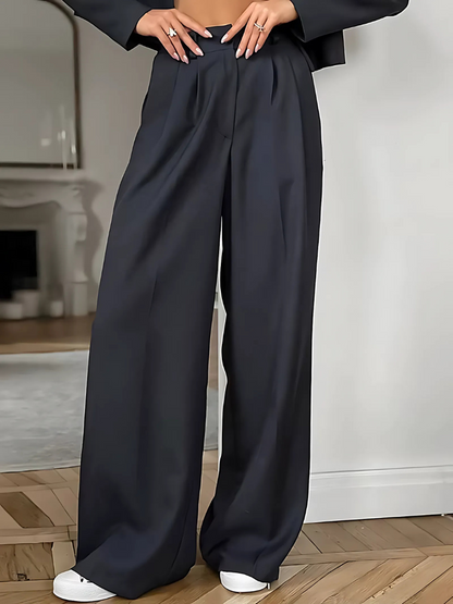 Boss Mode Suit – Elegante Blazer & Wide Pants
