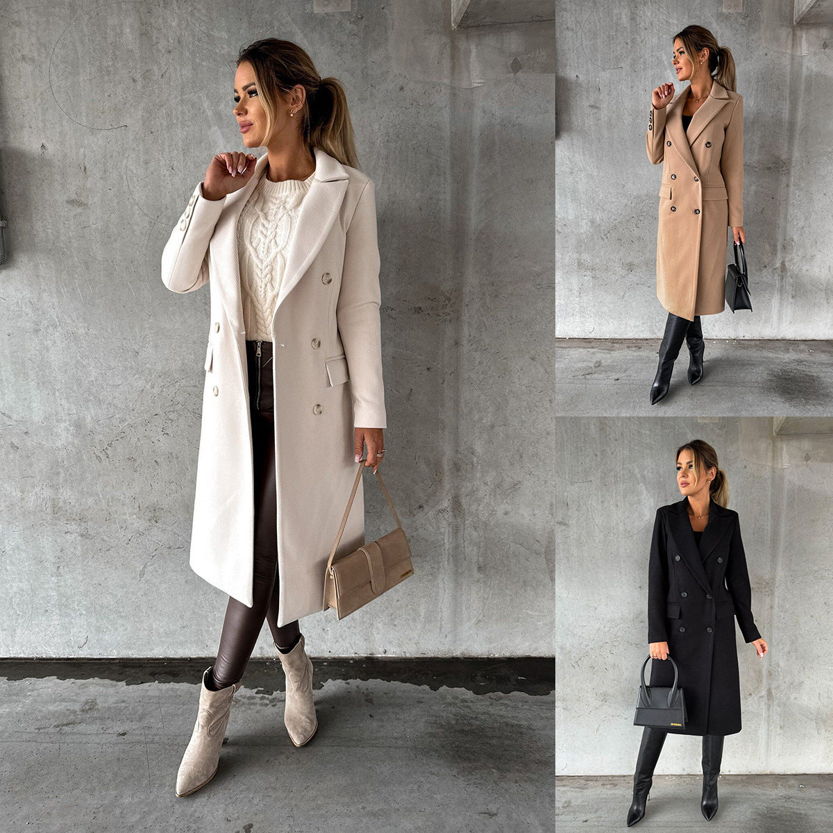 Elegant Wool Coat – Tijdloze Lange Jas